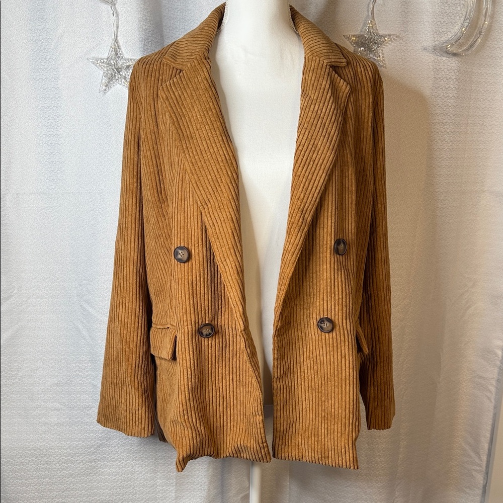 Hem & Thread Tan Corduroy Blazer